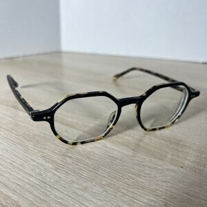 Krewe Julien Eyeglasses Hexagon Black Yellow 46-19 Designed in New Orleans